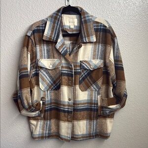 HYFVE Brown and Cream plaid Jacket